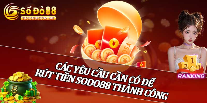 Các Yêu Cầu Cần Có Để Rút Tiền Sodo88 Thành Công
